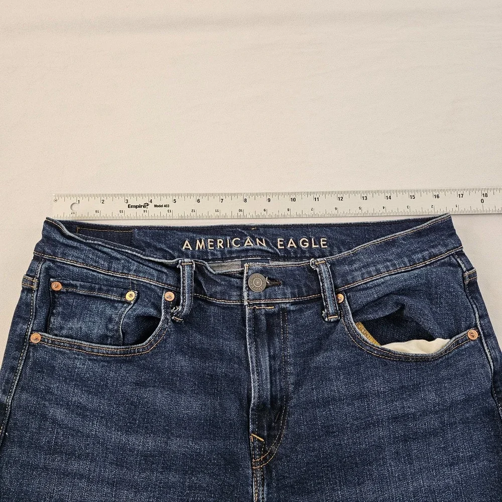 American Eagle AirFlex+ Athletic Fit Jeans Men's 34x32 Dark Wash Stretch Denim